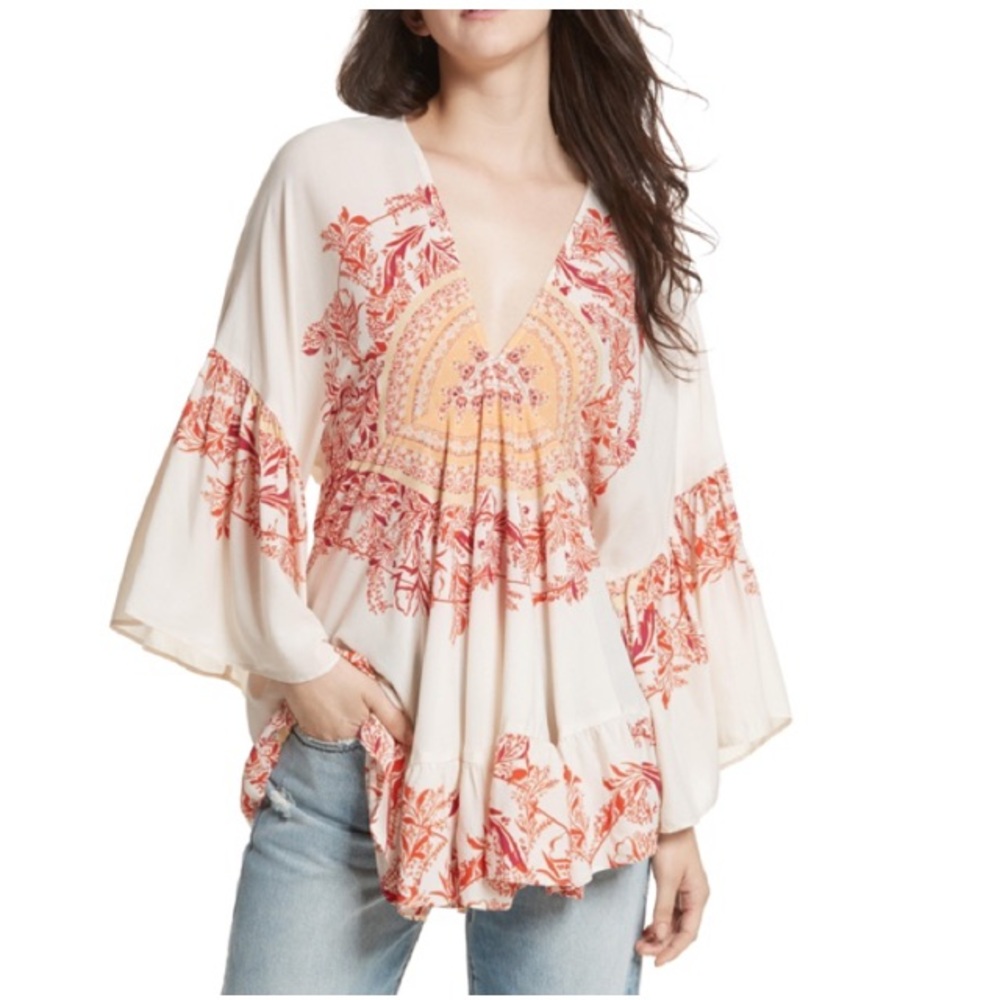 Free people top v neck tunic